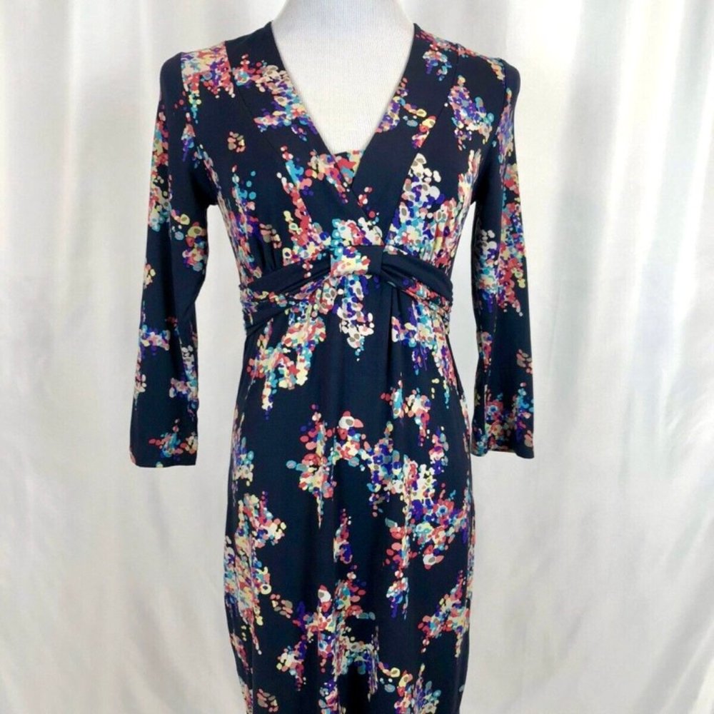 Boden Viscose Marion Tunic Dress sz 6 Navy Floral